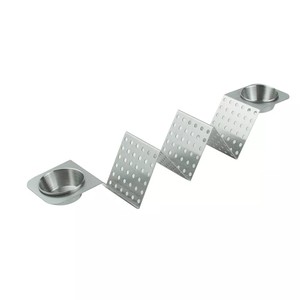 Wholesale Online Shopping Bbq Accessories Outdoor Taco Tray Rack Portable Stainless Steel Taco Holder Stand with 2 Sauce Pans