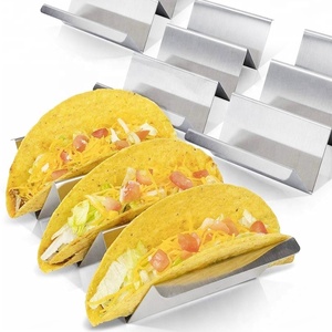 Wholesale Stainless Steel Taco Holder Pancakes Rack Taco Stand Reusable Taco Holder