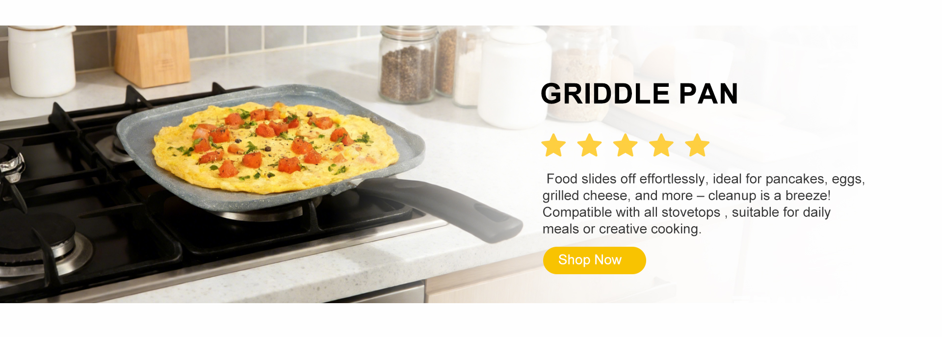 Forged Square Aluminum Grill Pan with Foldable Soft-Touch Handle