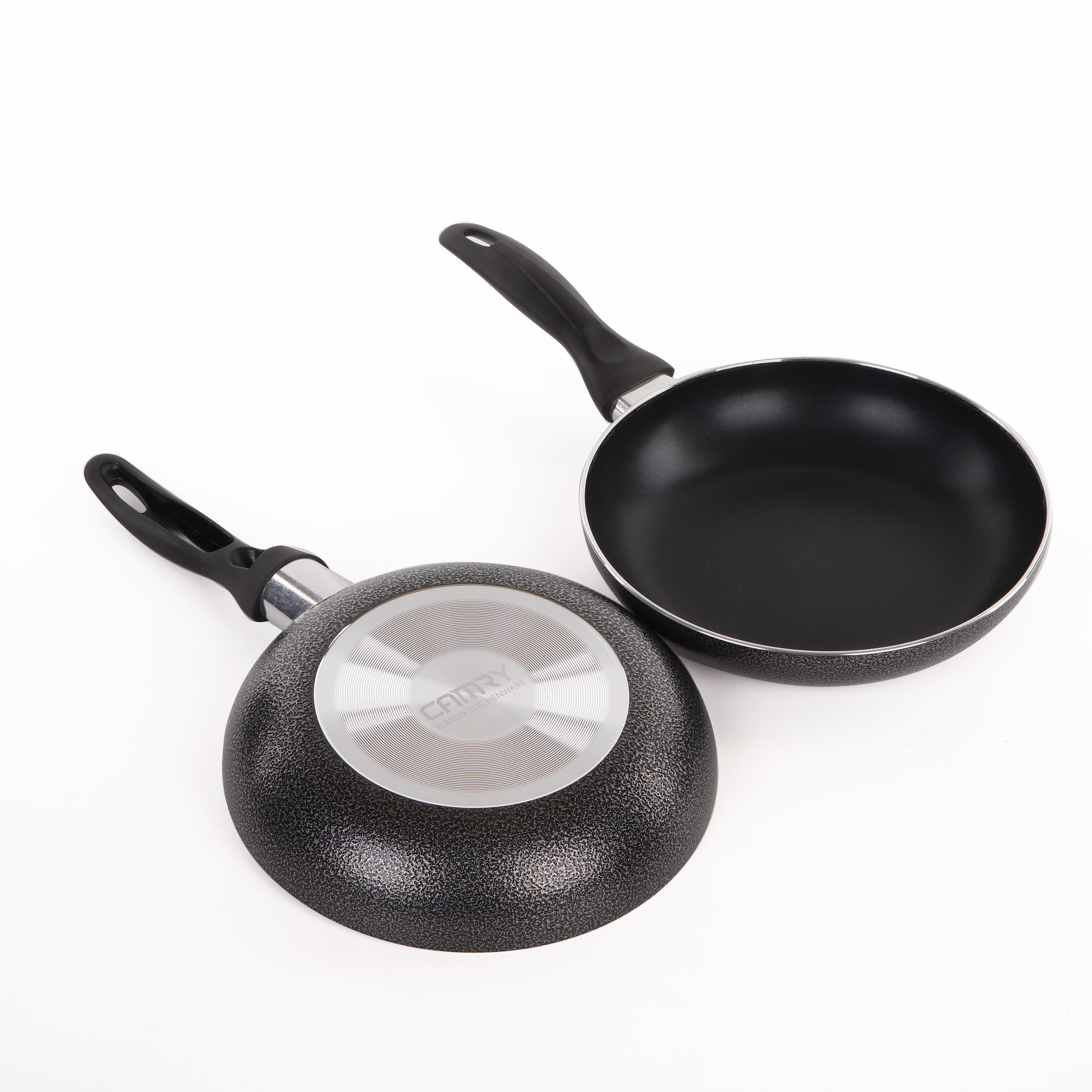 Hot Sale Durable 30 cm PFOA-free Non-Stick Pressed Frying Pan Glass Cover Heat-Resistant Handle for Household Restaurant Cooking