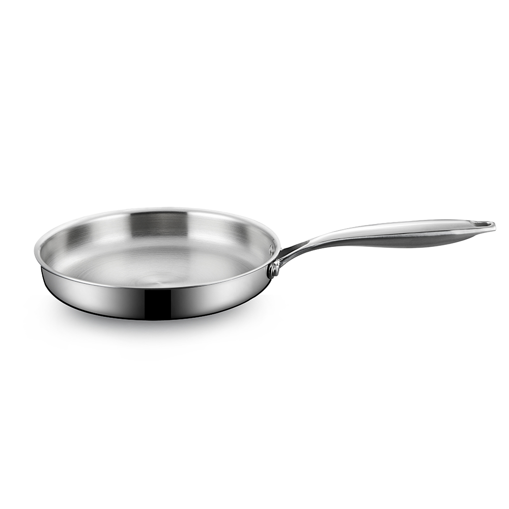 Factory Price Tri-ply Stainless Steel Cookware Set Non-Stick Interior Glass Cover Oven Safe Classic Design Flat Bottom for Home
