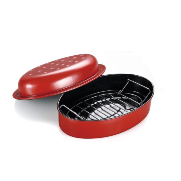 Colorful Oval Roaster with Lid
