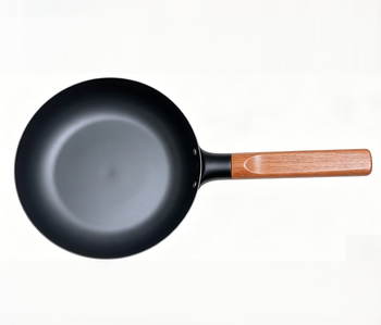 Premium Nitrided Carbon Steel Frypan Wooden Handle