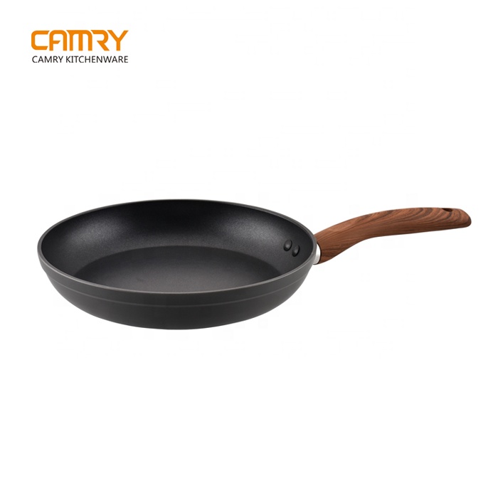 7PCS Dark Grey Forged Aluminum Megaware Cookware With Wooden Soft-touched Handle