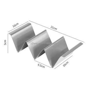 Kitchen Accessories Plate Dish Customized Shape Stainless Steel Metal Taco Holder Stand Wholesale