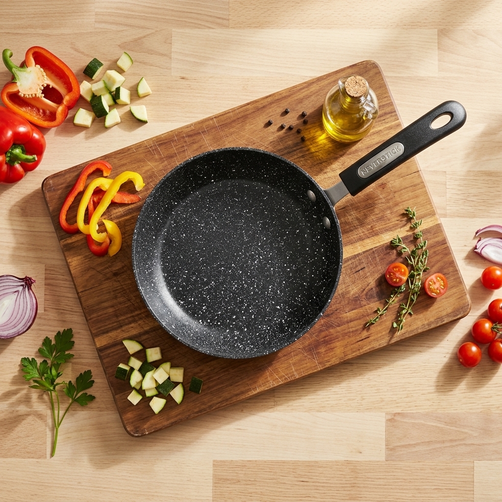 20cm Aluminium Shot Blast Frying Pan & Cooking Pot 1-2L Capacity Non-Stick for Gas/Electric/Induction Hobs Dishwasher Safe