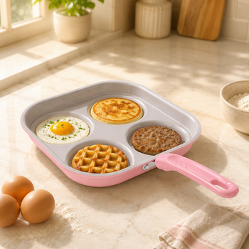 Nonstick Aluminum Four Section Square Fry Pan