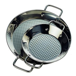 Commercial Three Layers Composite Bottom Hammered Stainless Steel Paella Pan