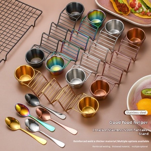 Custom Color Sustainable Stainless Steel Taco Holder Tray for Weddings Parties Restaurants-Wholesale Pack Plates Dishes