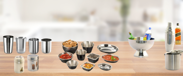 Stainless Steel Barware, Glasses, and Hermetic Storage Canisters