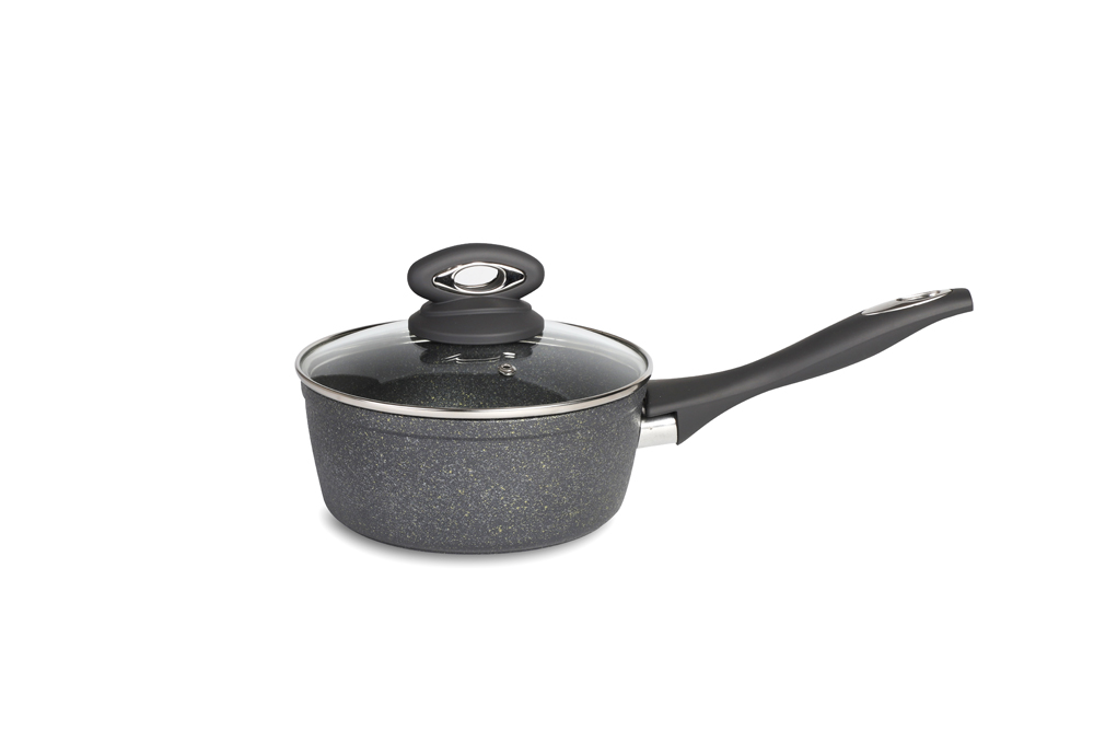 9 Piece Forged Aluminum Cookware Set Marble Coating Induction Base Glass Lids Oven and Dishwasher Safe