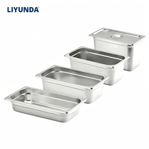 Liyunda Factory Stainless Steel EU GN Pan 1/3 Commercial Gastronorm Kitchenware Buffet Food Container Hotel Restaurant Supplies