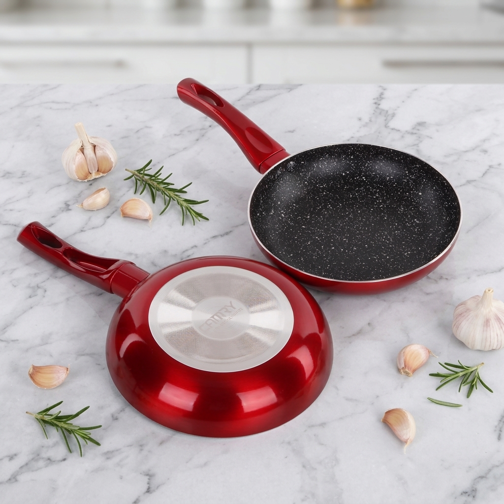 Hot Sale Durable 30 cm PFOA-free Non-Stick Pressed Frying Pan Glass Cover Heat-Resistant Handle for Household Restaurant Cooking