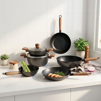 Luxury Carbon Steel Non-Stick Cookware Set