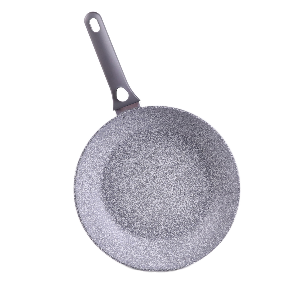 Granite Coating Non-Stick 9 Inch 24cm Forged Aluminum Fry Pan with Detachable Handle Soft Touch Coating Induction Ready