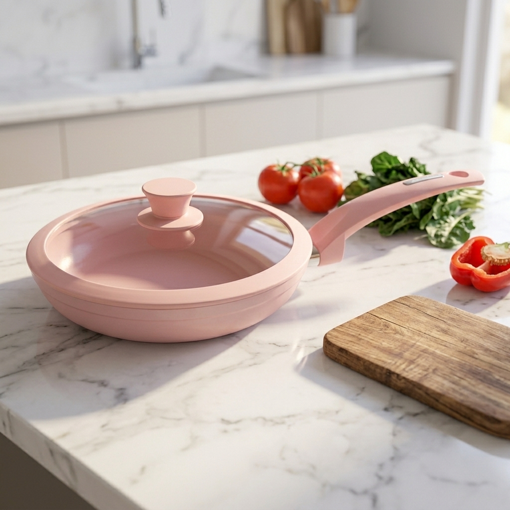 Factory Price Customized Colorful 22 cm Forged Aluminium Non-Stick Fry Pan with Glass Cover Durable for All Heat Sources