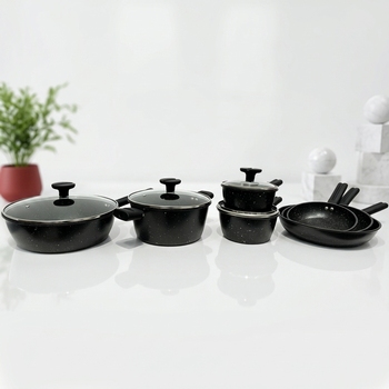 Factory B2B Wholesale 11pcs Carbon Steel Cookware Set