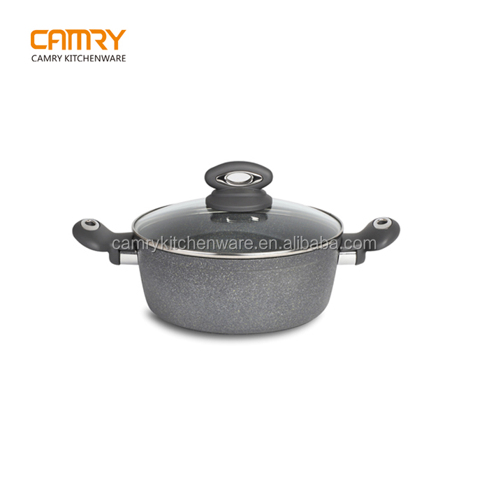 9 Piece Forged Aluminum Cookware Set Marble Coating Induction Base Glass Lids Oven and Dishwasher Safe