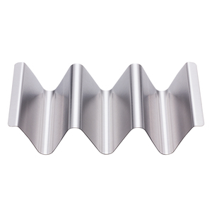 U Shape Taco Holders Taco Stand Rack Tray Style - 430#stainless Steel 4 Packs Plate Dish Silver Stainless Steel Color Box 200pcs