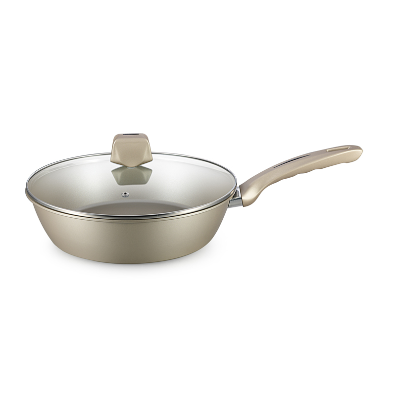 9 Piece Modern Design Titanium Non-Stick Coating Cookware Set Heavy Gauge Carbon Steel Pots Pans Soft Touch Handle Customizable