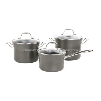 Hard Anodized RV Camping Detachable Handle Cookware Suite