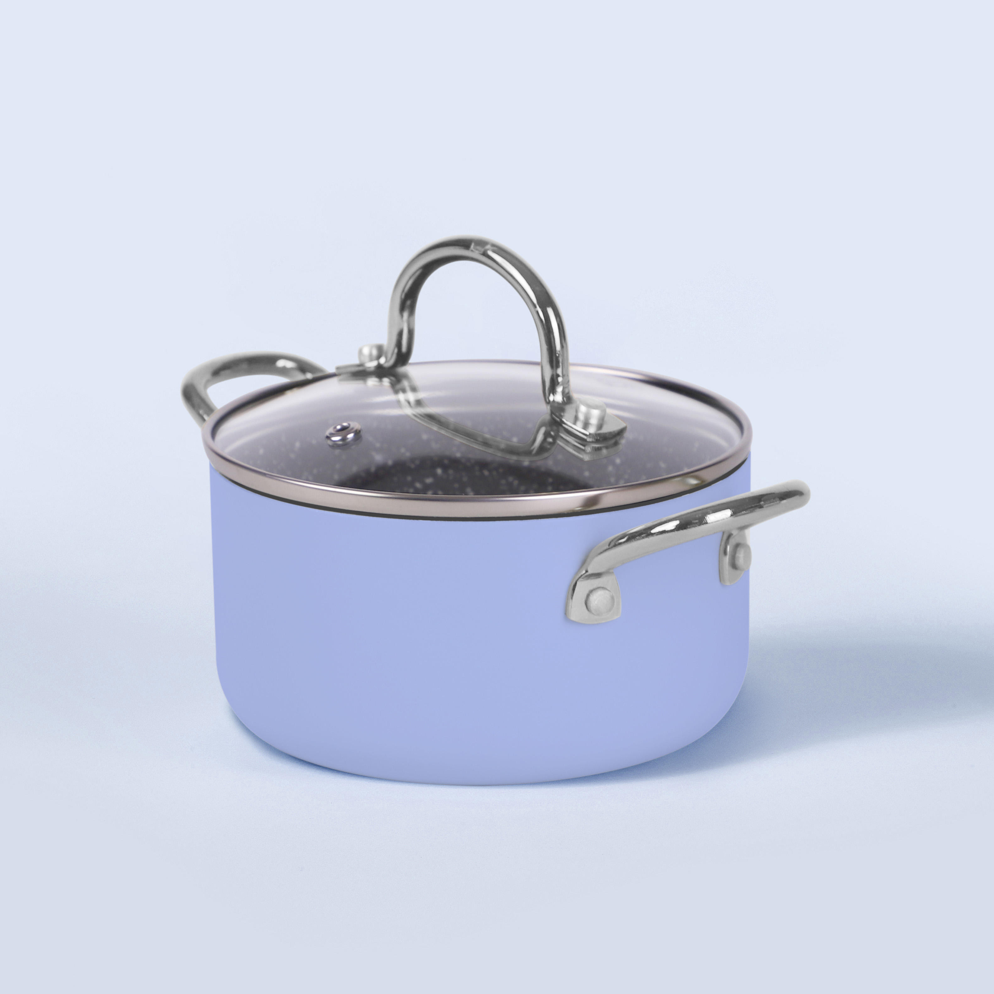14cm Mini Sauce Pan with Glass Lid Colorful Non Stick Cookware for Induction and Gas Stoves Home Kitchen Use