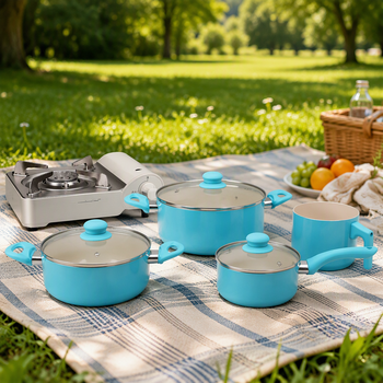 8-Piece Pressed Aluminum Nonstick Cookware Set
