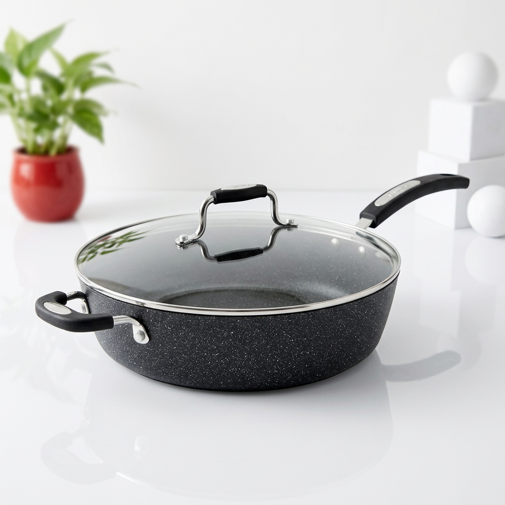 Classic 11 Inch 28cm Non-Stick Cookware Set Deep Fry Pan Helper Handle