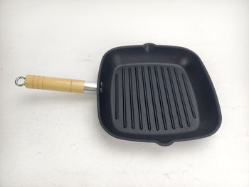 Square Carbon Steel Grill Griddle Skillet with Pour Spouts