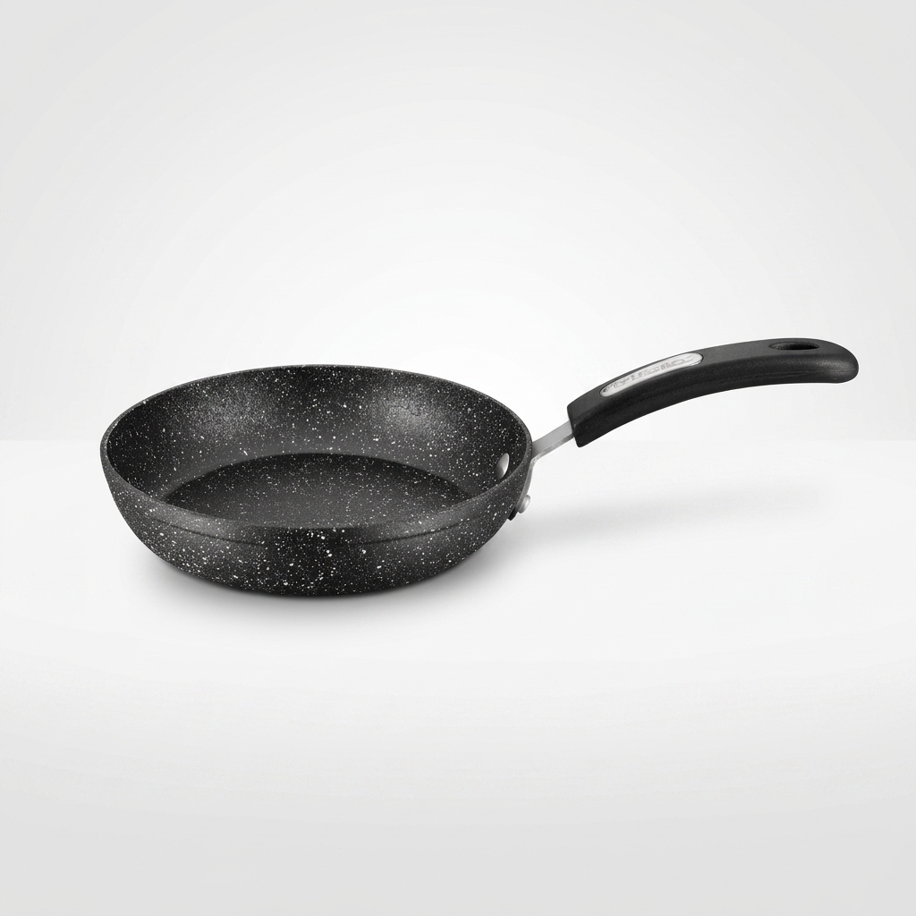 20cm Aluminium Shot Blast Frying Pan & Cooking Pot 1-2L Capacity Non-Stick for Gas/Electric/Induction Hobs Dishwasher Safe