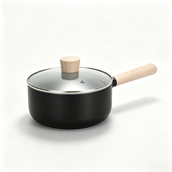 1.5QT Pressed Aluminum Sauce Pan Set with Glass Lid